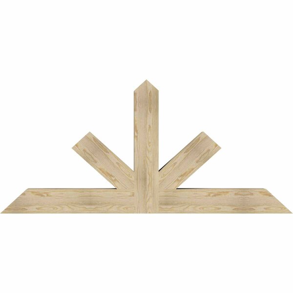 Ekena Millwork Saratoga Rough Sawn Timber Gable Bracket, Douglas Fir, 72"W x 33"H x 6"D x 6"F, 11/12 Pitch GBW072X33X0606SAR00RDF - main